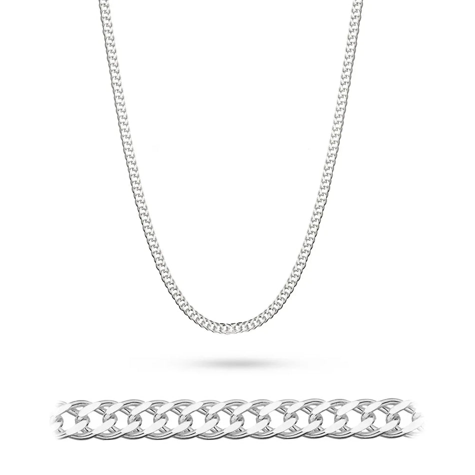 Men's Silver Curb Chain 3.2mm