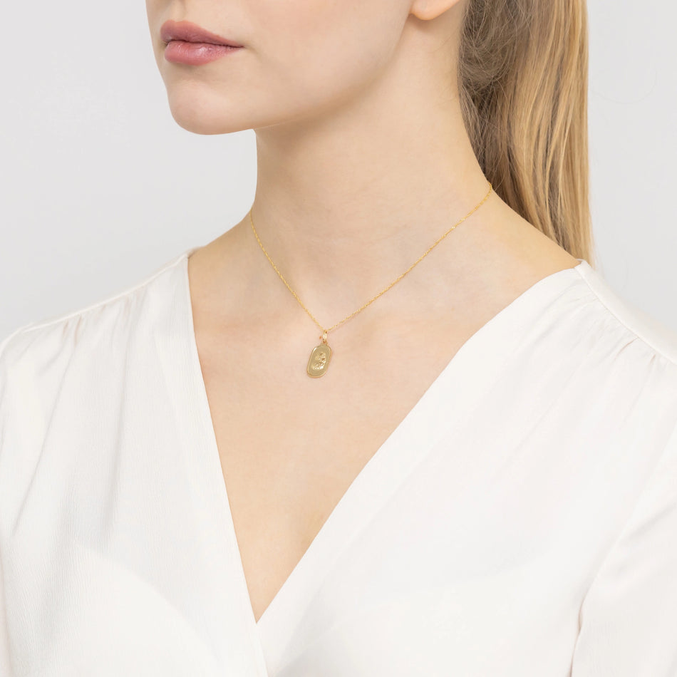 Zlatý Přívěsek medailon Panny Marie