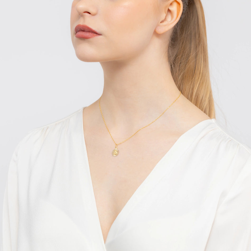 Zlatý Přívěsek medailon Panny Marie