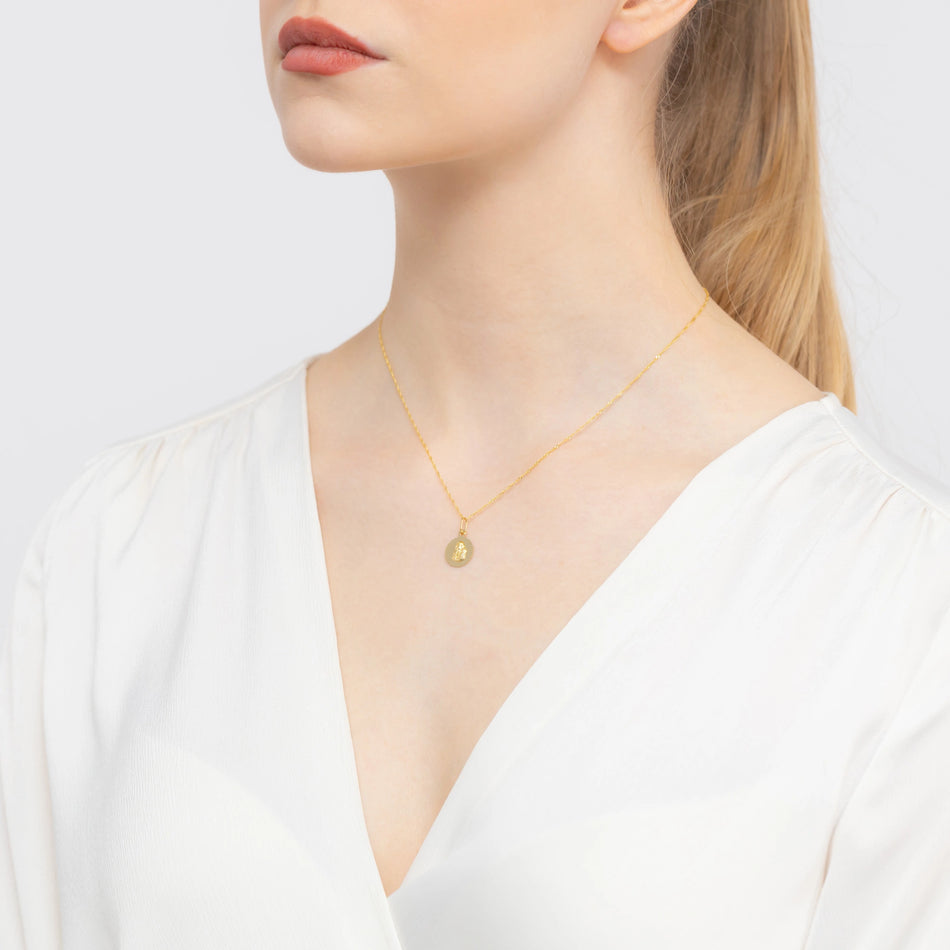 Zlatý Přívěsek medailon Panny Marie