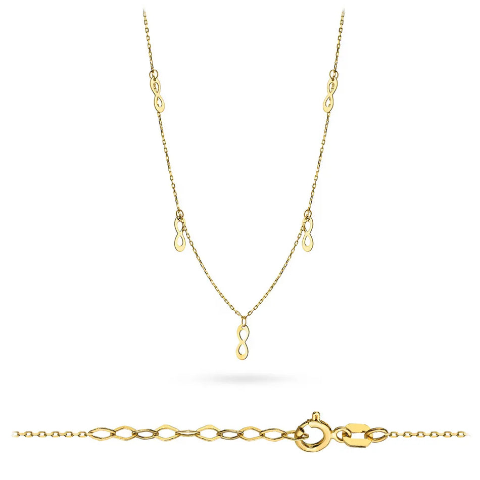 Gold Necklace with Infinity Symbol