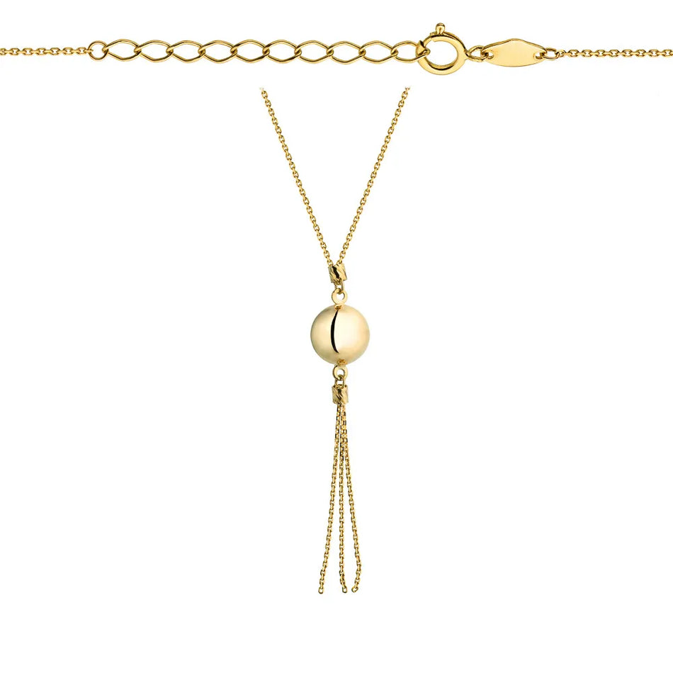 Gold Necklace with Bead