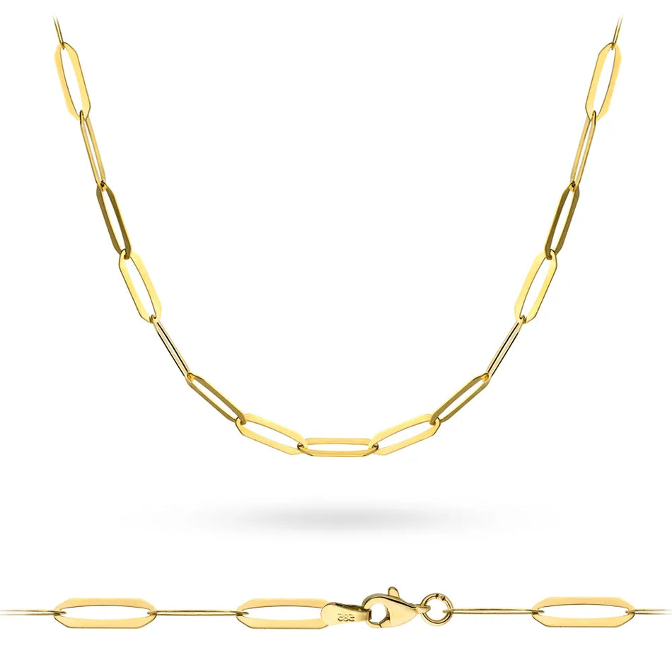 Gold Necklace Chain with Long Links