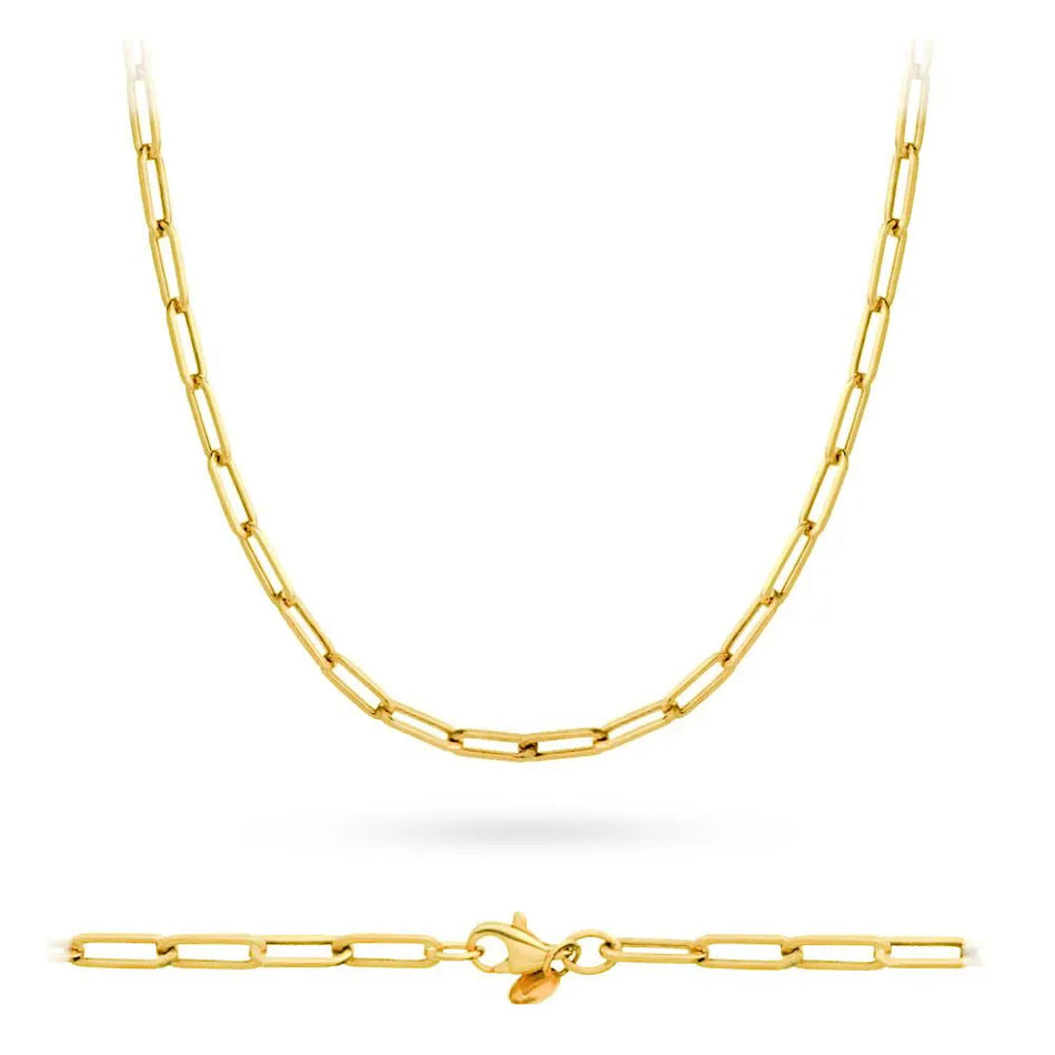 Gold Necklace with Anchor Chain