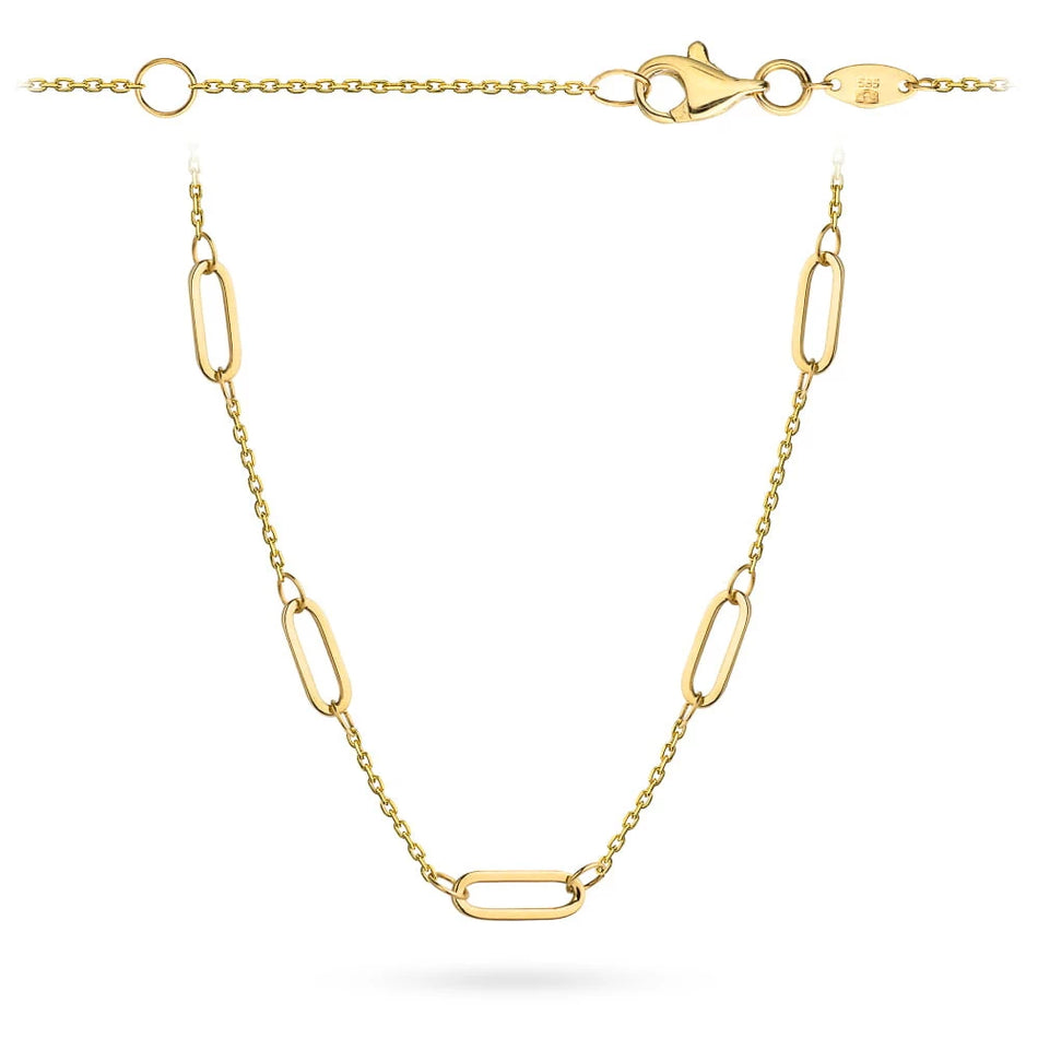 Gold Necklace with Anchor Chain