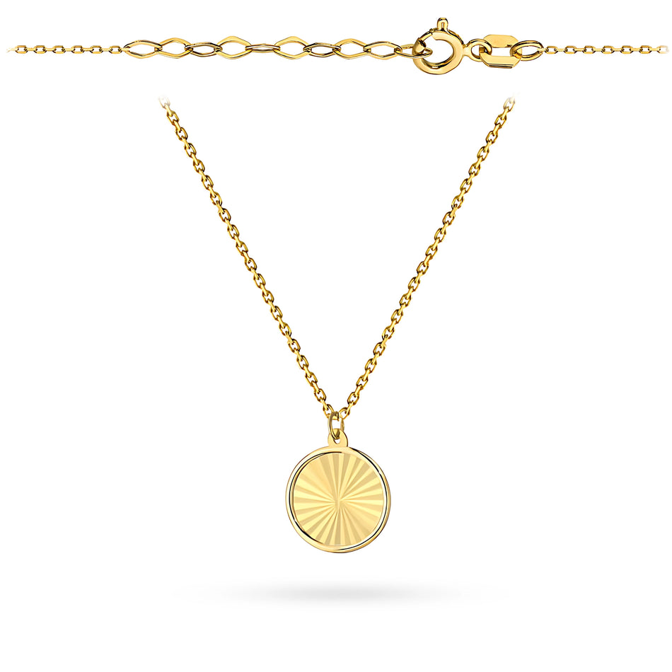 Gold Necklace with Circle