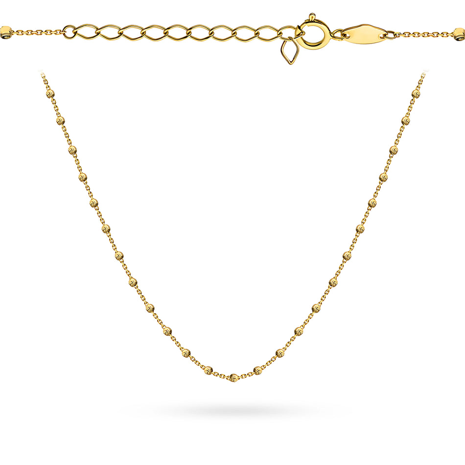 Gold Necklace with Beads