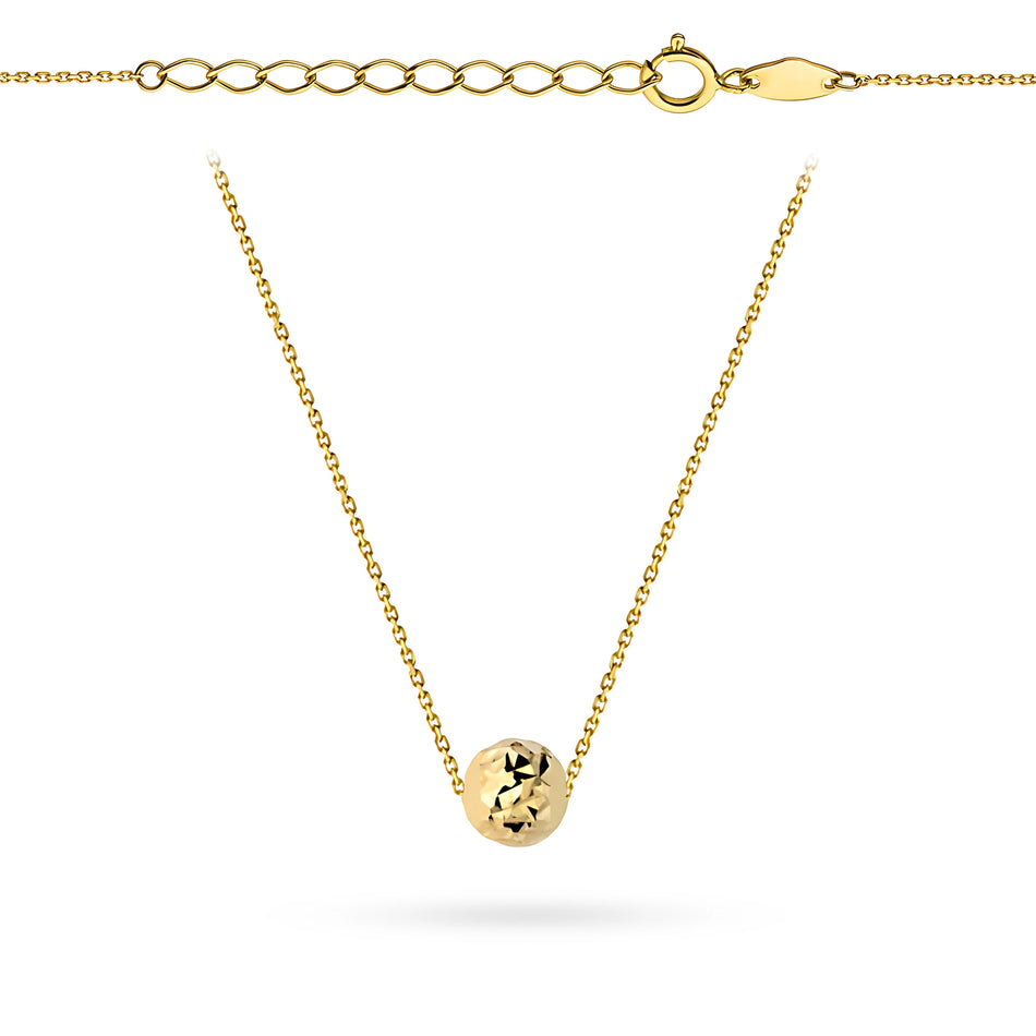 Gold Necklace with Bead