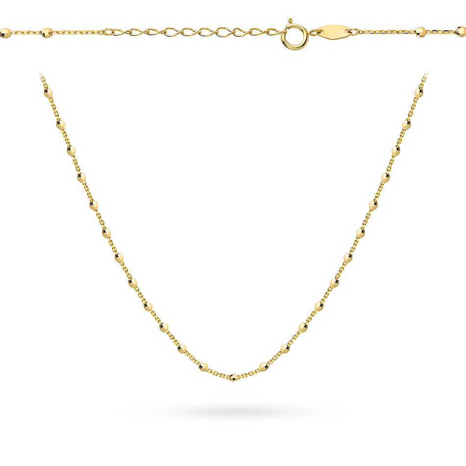 Zlatý náhrdelník s korálky