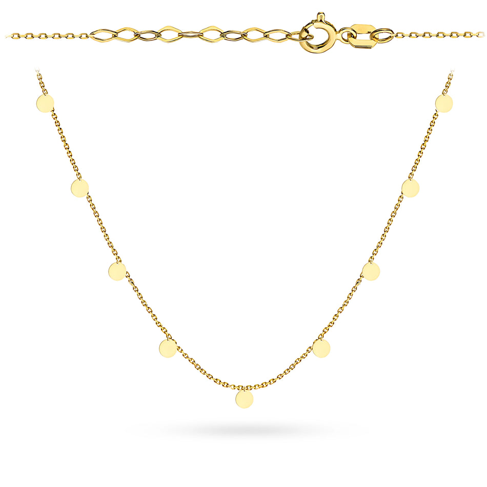 Gold Necklace with Circles