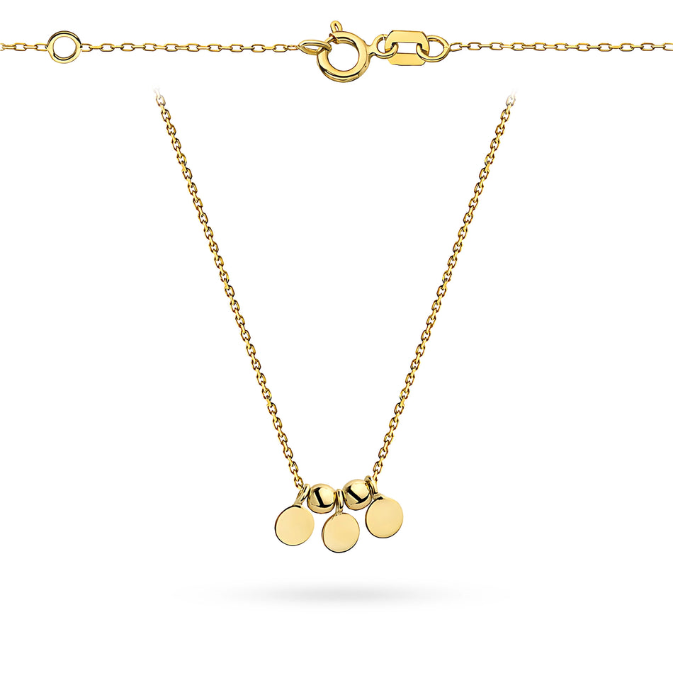 Gold Necklace with Beads