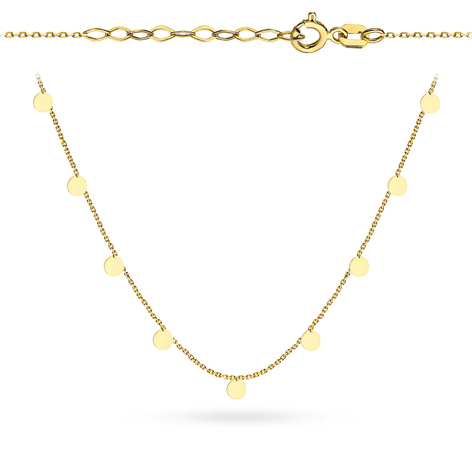 Gold Necklace with Circles