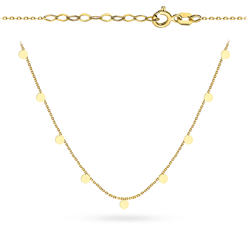 Gold Necklace with Circles