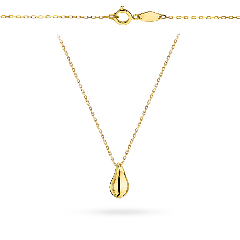 Gold Necklace with Drop