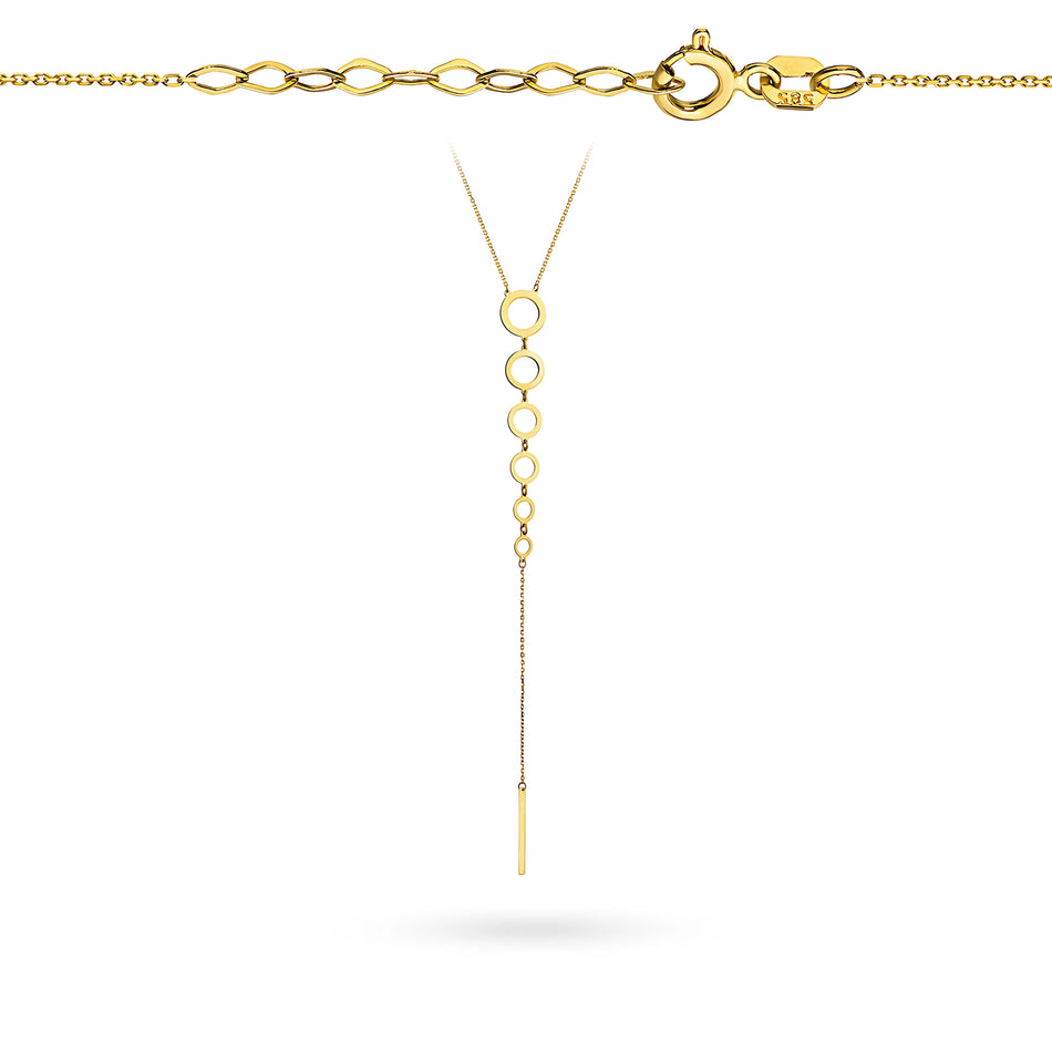 Gold Necklace with Rings Plate