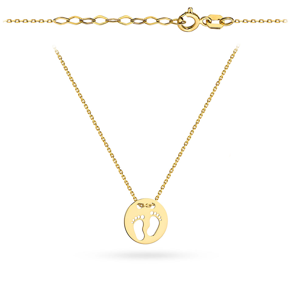 Gold Necklace with Baby Feet