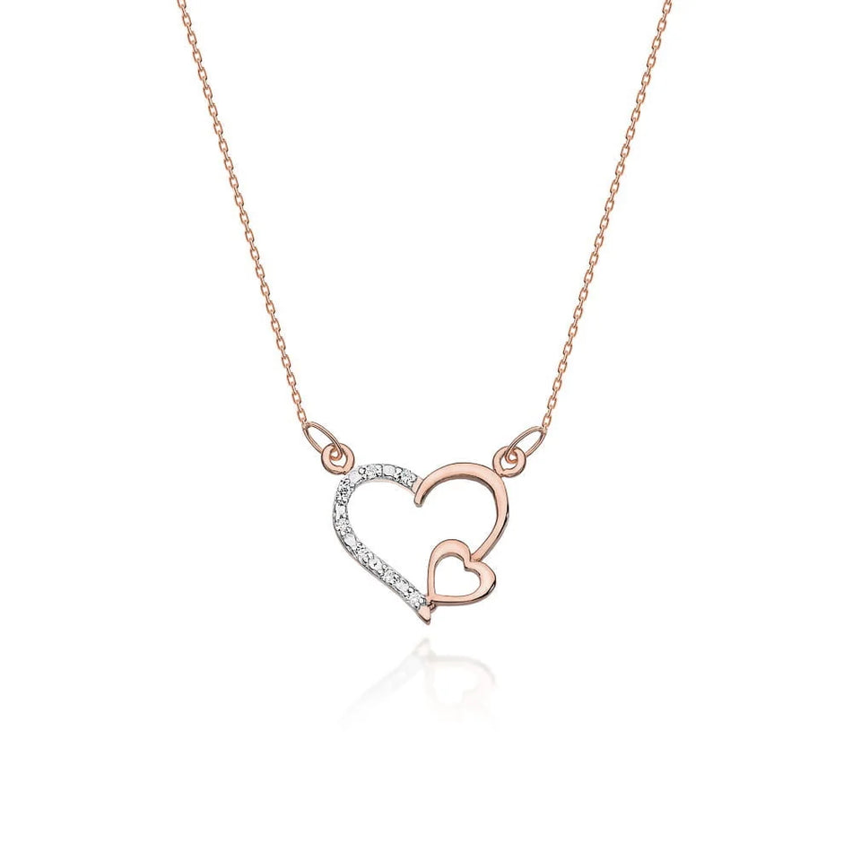 Gold Necklace with 0.035ct Diamonds