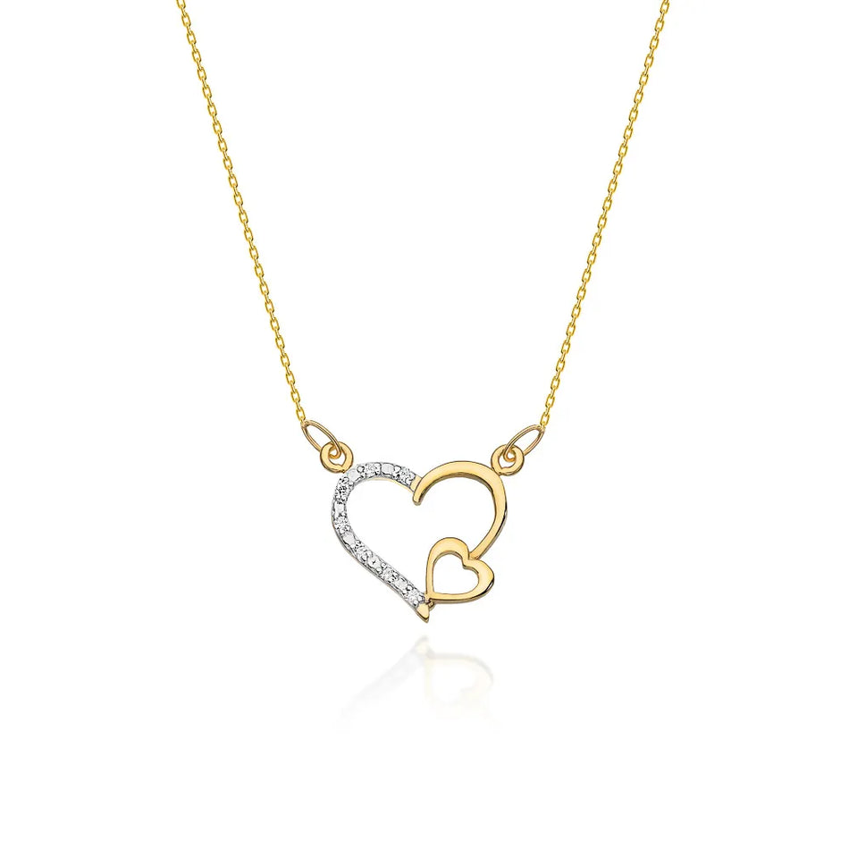 Gold Necklace with 0.035ct Diamonds