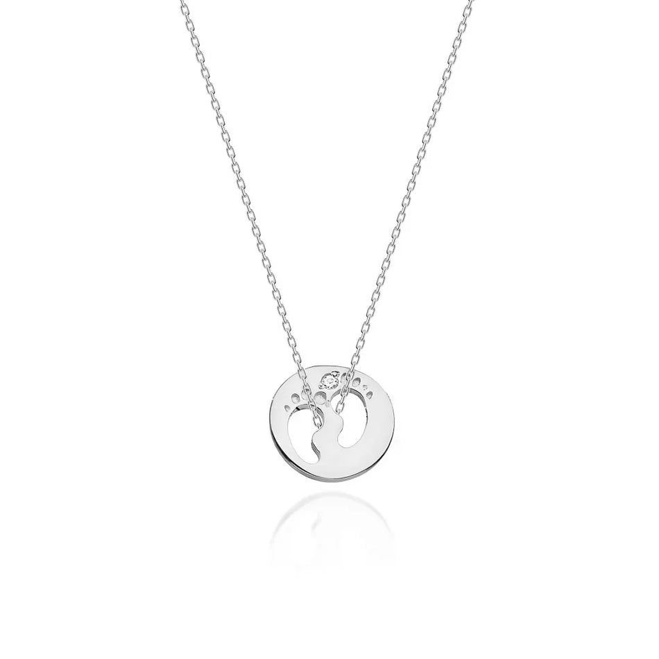 Gold Necklace with 0.005ct Diamond