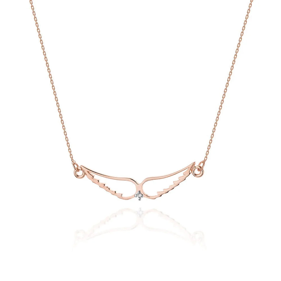 Gold Necklace with 0.005ct Diamond