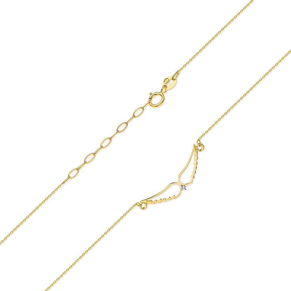Gold Necklace with 0.005ct Diamond