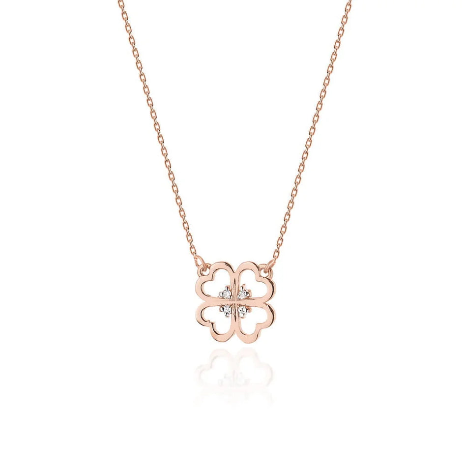 Gold Necklace with 0.02ct Diamonds