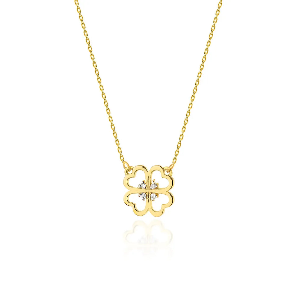 Gold Necklace with 0.02ct Diamonds