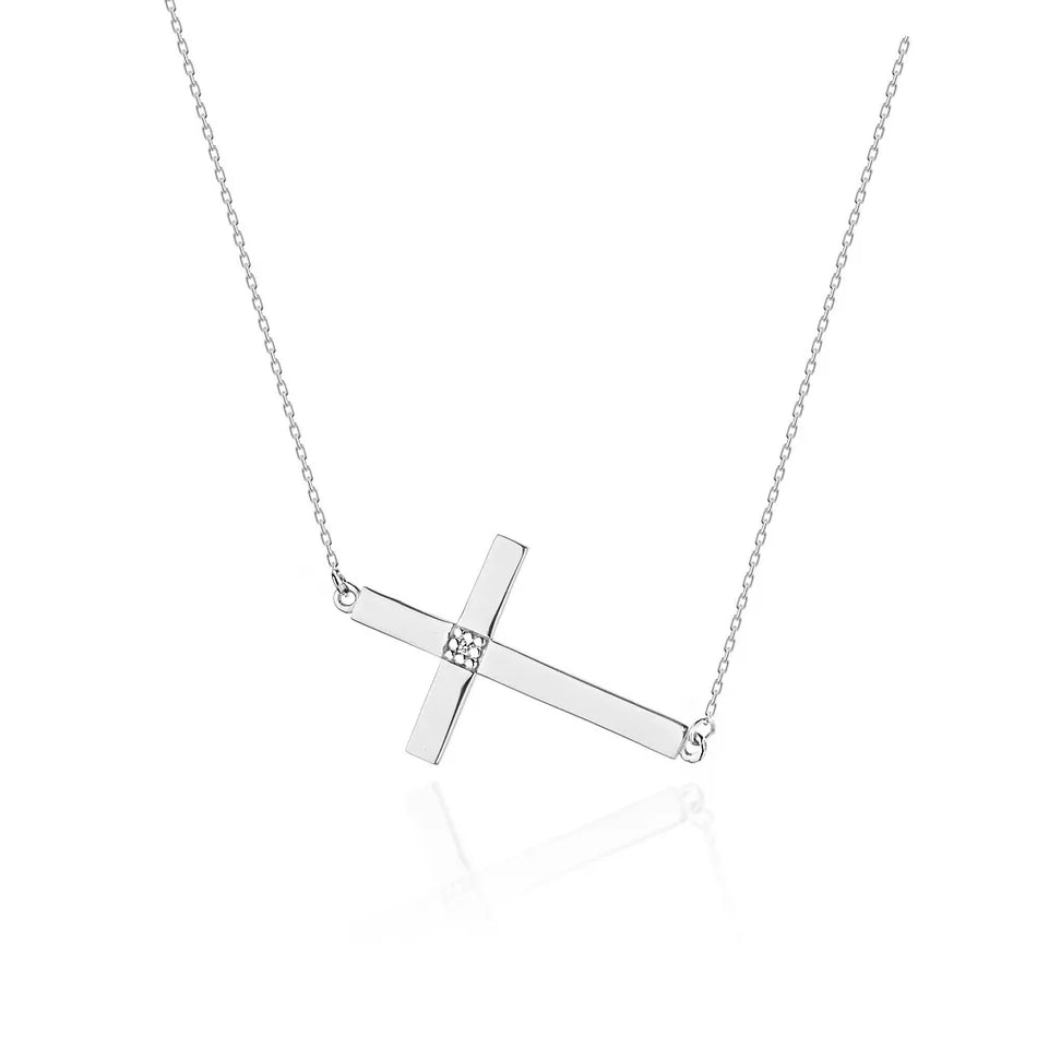 Gold Necklace with 0.005ct Diamond