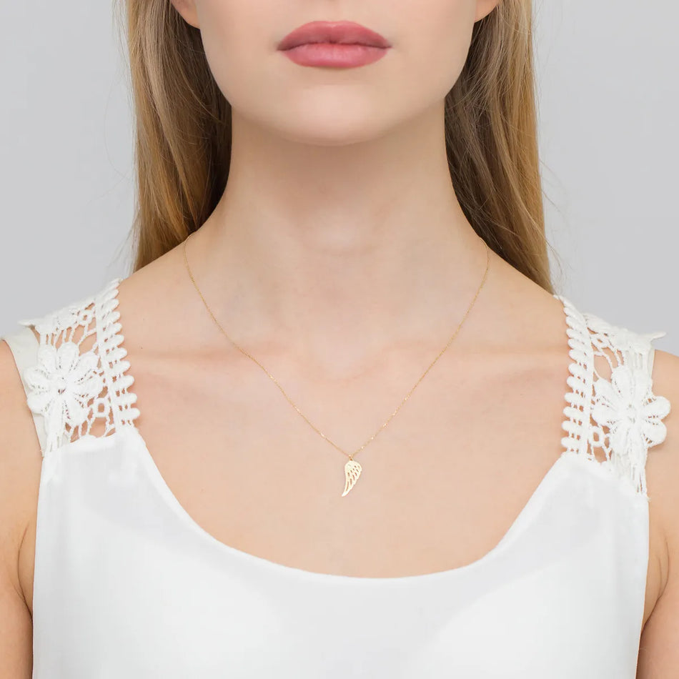 Gold Necklace with 0.005ct Diamond