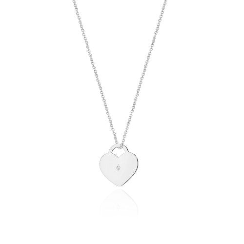 Gold Celebrity Necklace with Diamond Heart