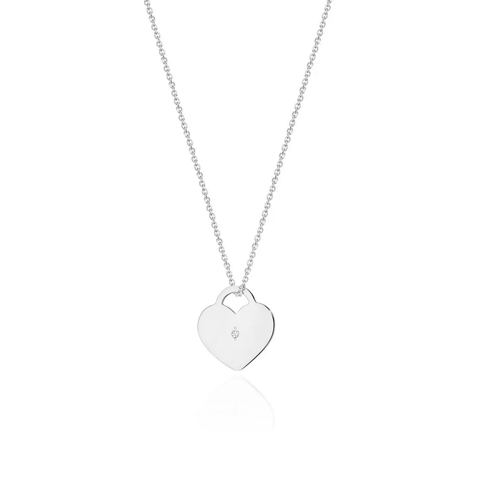 Gold Celebrity Necklace with Diamond Heart