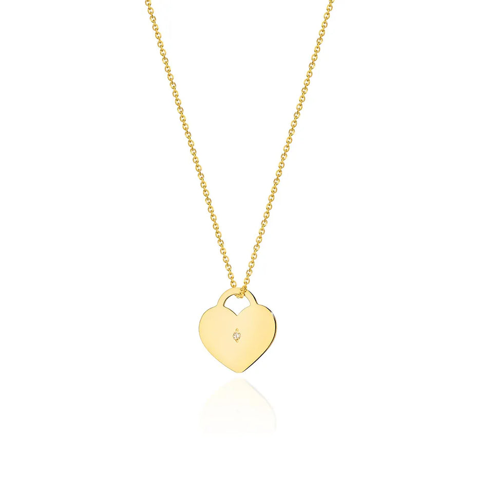 Gold Necklace with 0.005ct Diamond