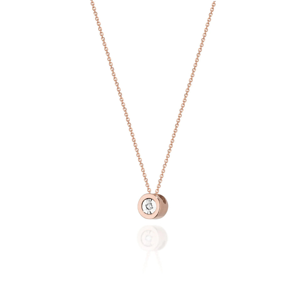 Gold Necklace with 0.015ct Diamond