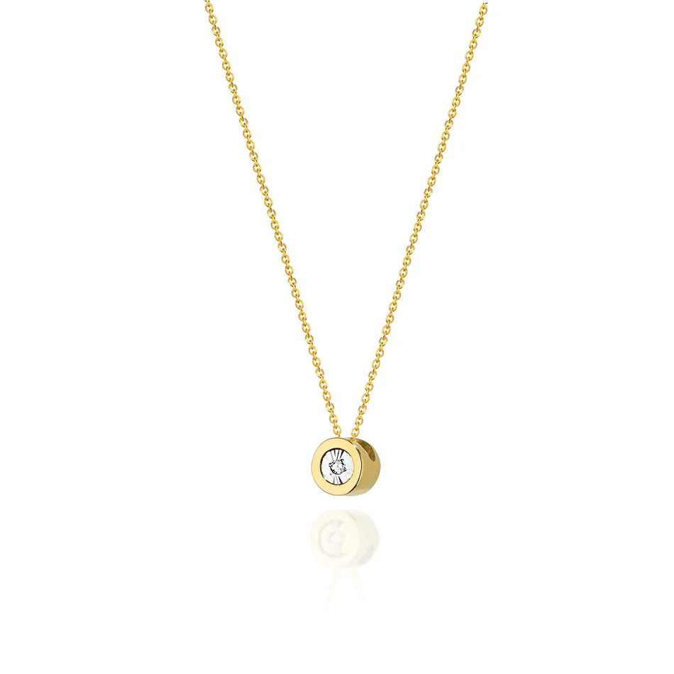 Gold Necklace with 0.015ct Diamond