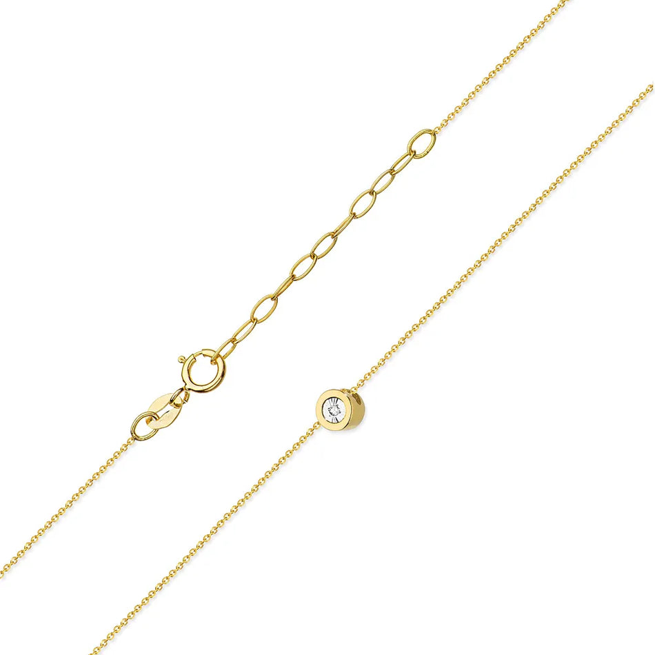 Gold Necklace with 0.015ct Diamond