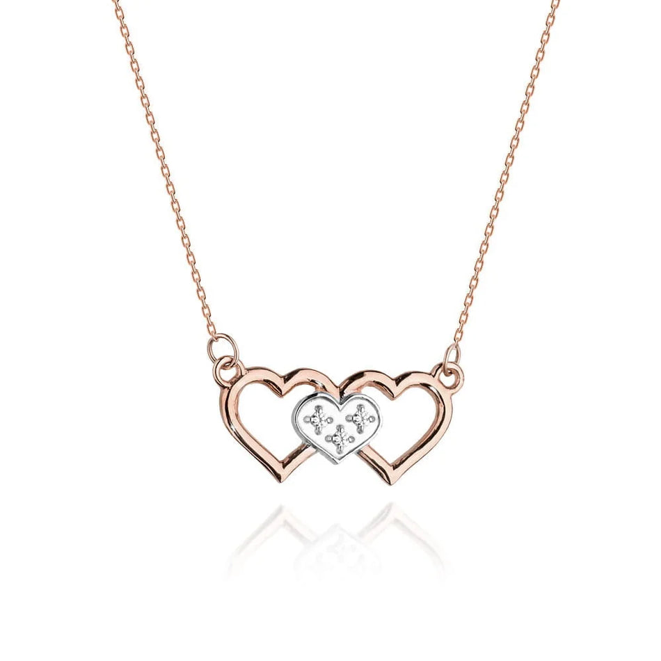 Gold Necklace with 0.015ct Diamonds