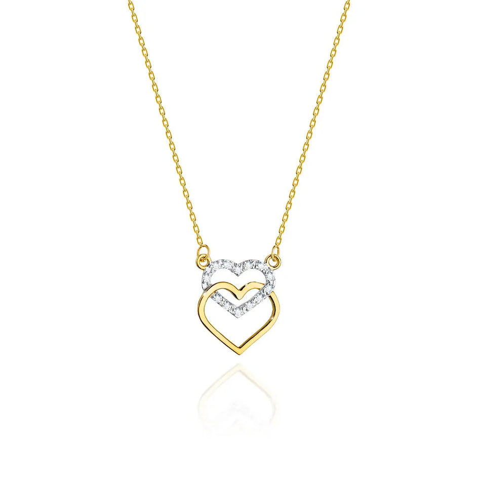 Gold Necklace with 0.065ct Diamonds