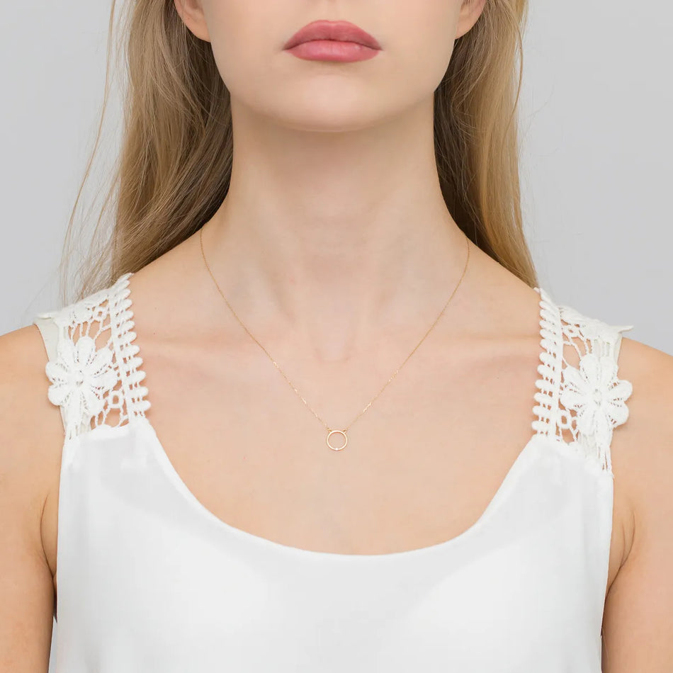 Gold Necklace with 0.01ct Diamond