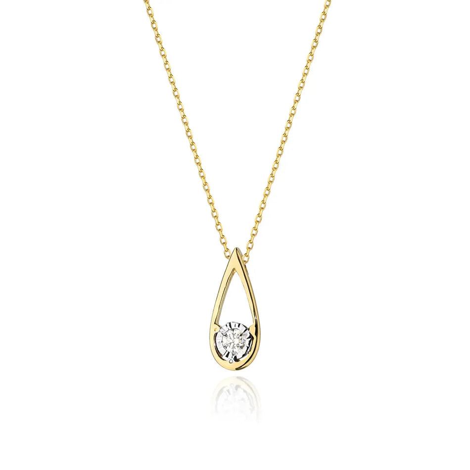 Gold Necklace with 0.08ct Diamonds