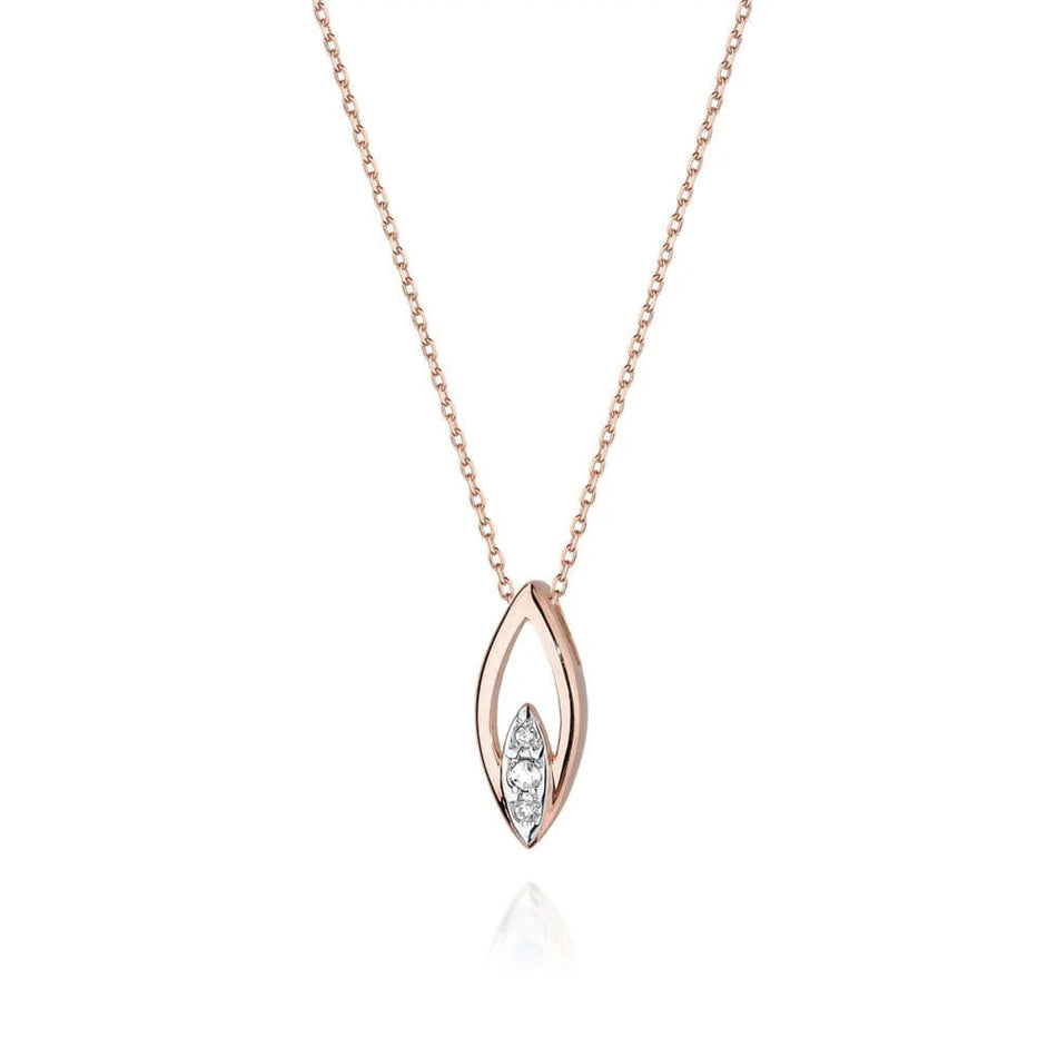 Gold Necklace with 0.079ct Diamonds