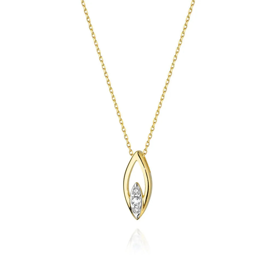 Gold Necklace with 0.079ct Diamonds