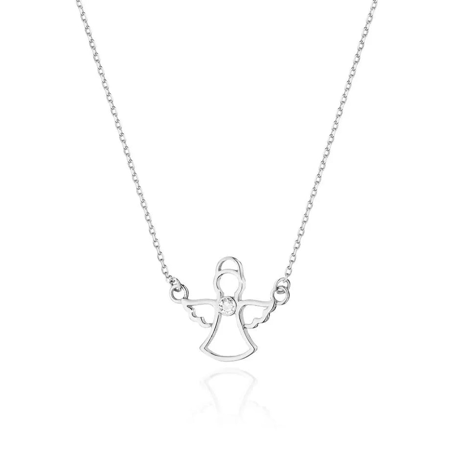 Zlatý náhrdelník s diamantovým andělem