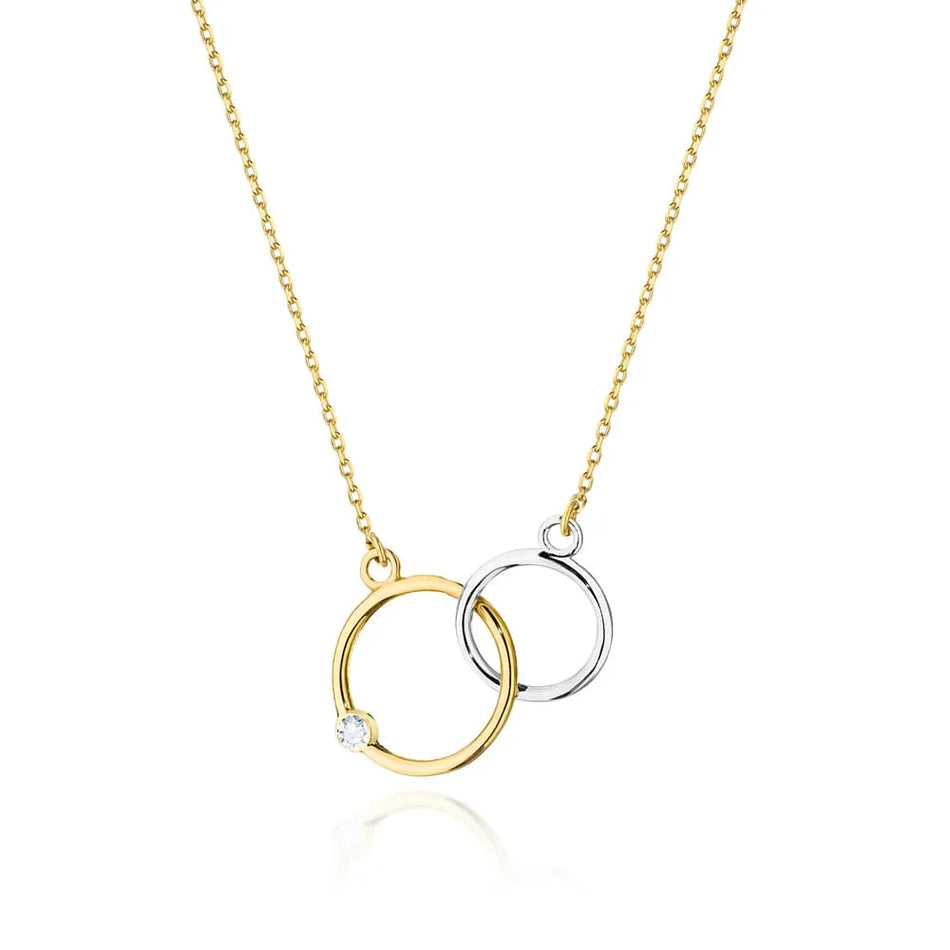 Gold Necklace with 0.015ct Diamond