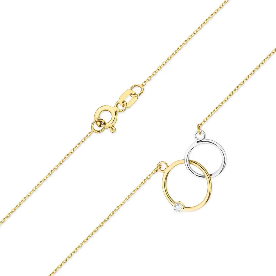 Gold Necklace with 0.015ct Diamond