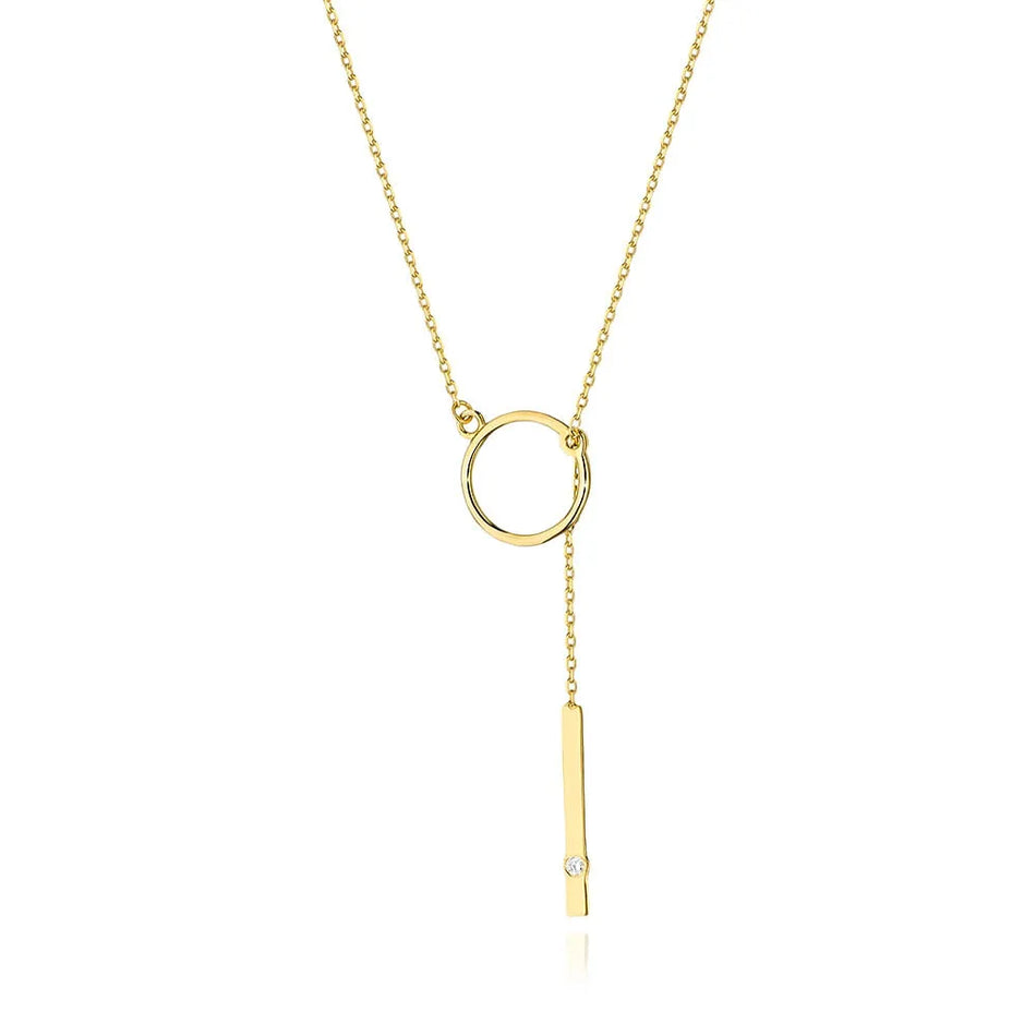 Gold Necklace with 0.015ct Diamond