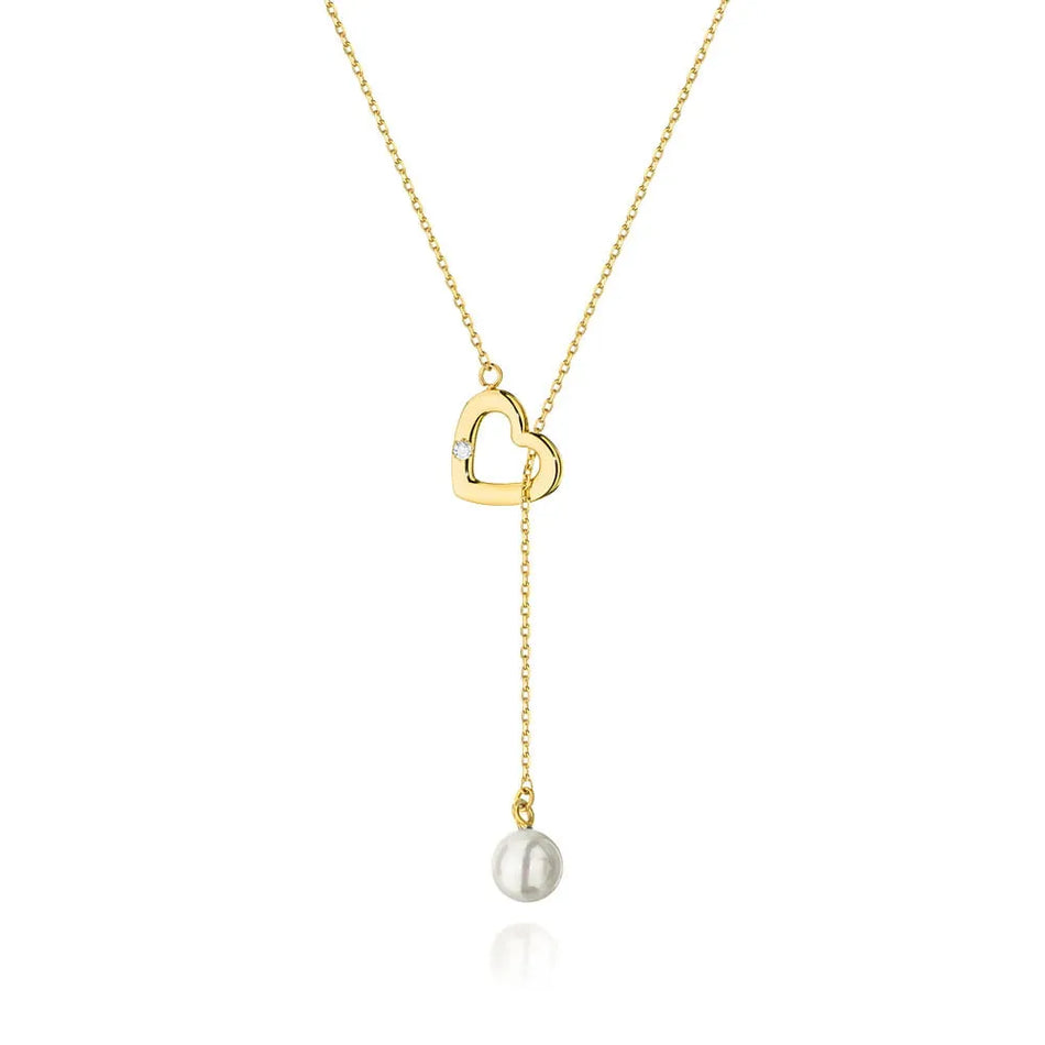 Gold Necklace with 0.01ct Diamond