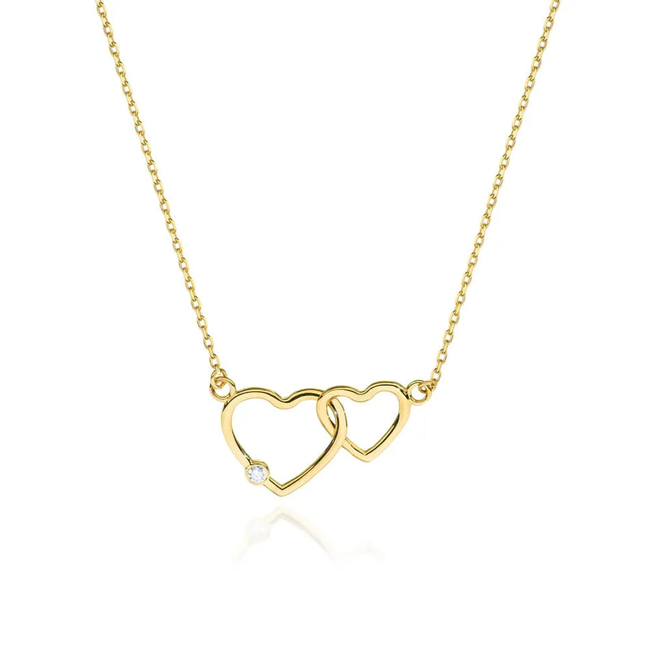 Gold Necklace with 0.015ct Diamond
