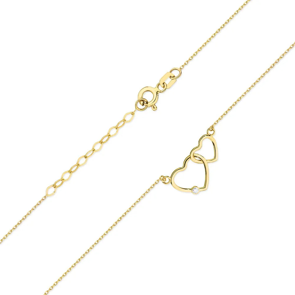 Gold Necklace with 0.015ct Diamond