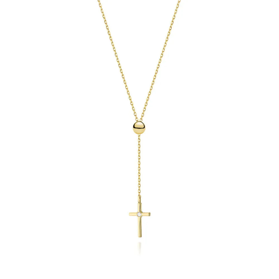 Gold Necklace with 0.015ct Diamond