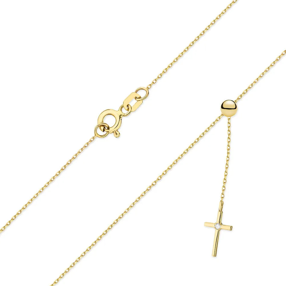 Gold Necklace with 0.015ct Diamond